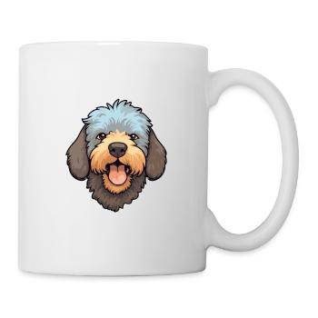 Spanischer Wasserhund Rasse Cartoon Kawaii Illustratio - Tasse - Weiß - Rechts