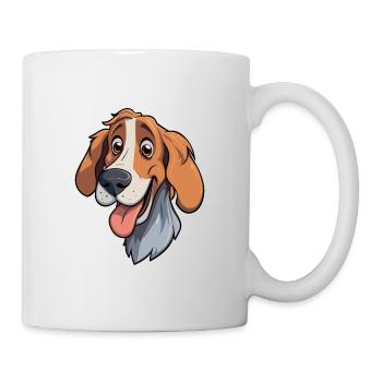 Slovensky Kopov Dog Breed Cartoon Kawaii Illustrat - Mug - white - Right