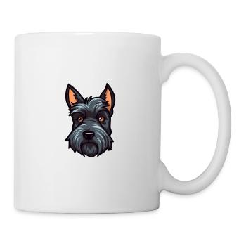 Scottish Terrier Dog Breed Cartoon Kawaii Illustra - Mug - white - Right