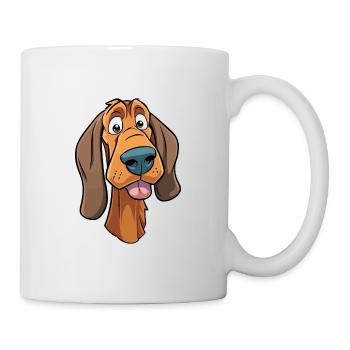 Smaland Hound Hunderasse Karikatur Kawaii Illustratio - Tasse - Weiß - Rechts