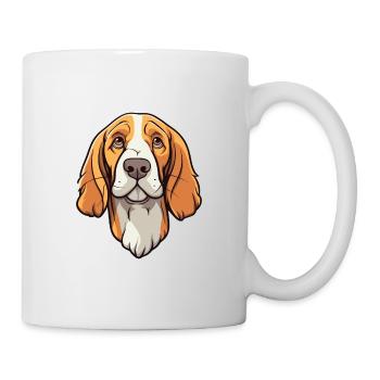 Slovensky Cuvac race de chien dessin animé kawaii illustrat - Mug blanc - blanc - Droite