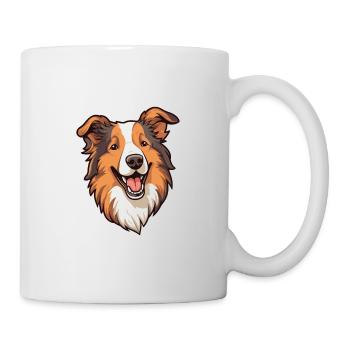 Scotch Collie Hunderasse Cartoon Kawaii Illustratio - Tasse - Weiß - Rechts