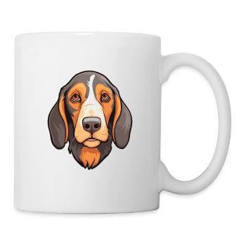 Serbe tricolore chien chien race dessin animé Kawaii - Mug blanc - blanc - Droite