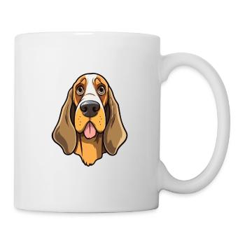 Chien courant serbe race de chien Cartoon Kawaii Illustratio - Mug blanc - blanc - Droite