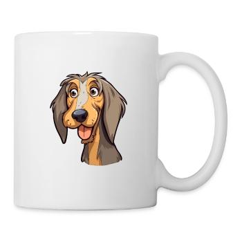 Schweizer Laufhund Hunderasse Cartoon Kawaii Illust - Tasse - Weiß - Rechts