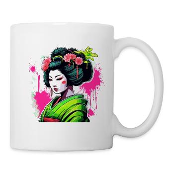 Geisha / Chinesisch / Japanisch / Anime / Comic - Tasse - Weiß - Rechts
