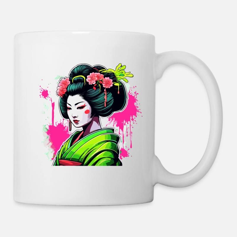 Geisha / Chinese / Japanese / Anime / Comic - Mug - white