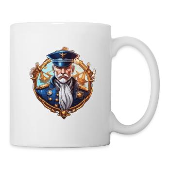 Capitaine / Marin / Marin / Marin / Maritime / Ahoy - Mug blanc - blanc - Droite