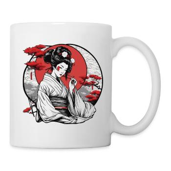 Geisha / Chinesisch / Japanisch / Anime / Comic - Tasse - Weiß - Rechts