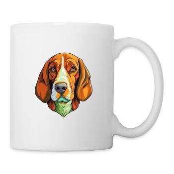 Russe Arlequin chien chien race Cartoon Kawaii I - Mug blanc - blanc - Droite