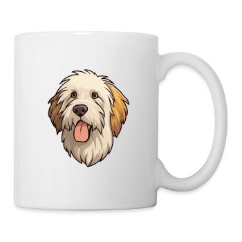 Chien de berger des Pyrénées race de chien Cartoon Kawaii Illustr - Mug blanc - blanc - Droite