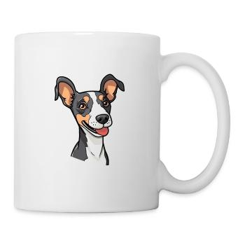 Rattenterrier-Hunderasse Karikatur Kawaii Illustration - Tasse - Weiß - Rechts