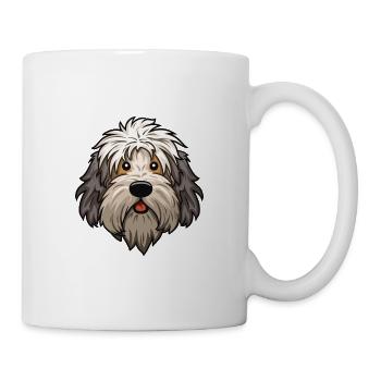 Puli chien race dessin animé kawaii illustration - Mug blanc - blanc - Droite