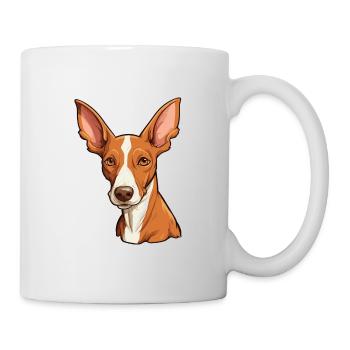 Podenco Ibicenco Race De Chien Cartoon Kawaii Illustra - Mug blanc - blanc - Droite