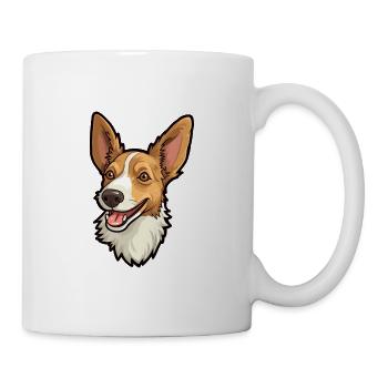 Portugiesische Podengo-Hunderasse Karikatur Kawaii Illust - Tasse - Weiß - Rechts