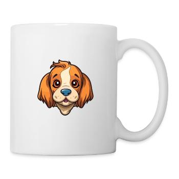 Hunderasse Karikatur Kawaii Illustration - Tasse - Weiß - Rechts