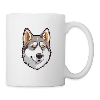 Labrador canadien Husky chien race Cartoon Kawaii I - Mug blanc - blanc - Droite