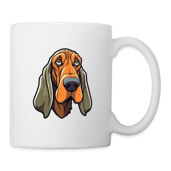 Canarian Warren Hound chien race dessin animé Kawaii malade - Mug blanc - blanc - Droite