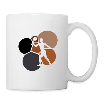 Ballon de plage de joueur de tennis de plage - Mug blanc - blanc - Droite
