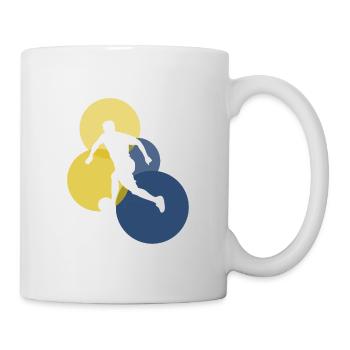 Beachball Strand Fußballspieler - Tasse - Weiß - Rechts