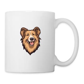 Bucovine chien de berger race dessin animé kawaii illustr - Mug blanc - blanc - Droite
