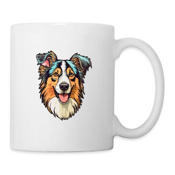 Bohemian Shepherd Dog Breed Cartoon Kawaii Illustr - Mug - white - Right