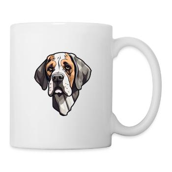 Braque Auvergne Dog Breed Cartoon Kawaii Illustrat - Mug - white - Right