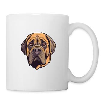Mastiff brésilien race de chien Cartoon Kawaii Illustr - Mug blanc - blanc - Droite
