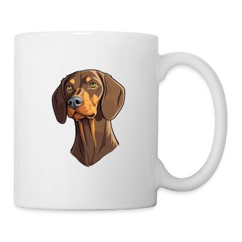 Chien d’arrêt belge race Cartoon Kawaii Illustrat - Mug blanc - blanc - Droite