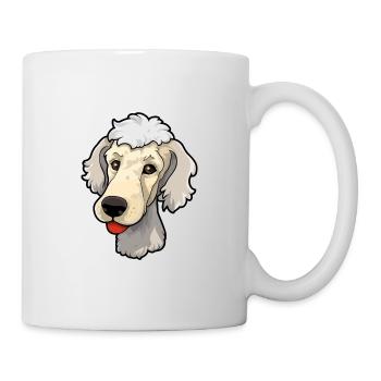 Bedlington Terrier Hunderasse Karikatur Kawaii Illust - Tasse - Weiß - Rechts