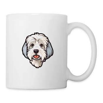 Dandie Dinmont Terrier Race De Chien Cartoon Kawaii Il - Mug blanc - blanc - Droite