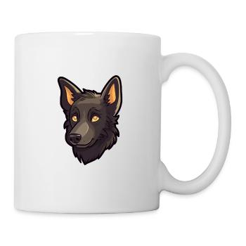 Belgian Groenendael Dog Breed Cartoon Kawaii Illus - Mug - white - Right