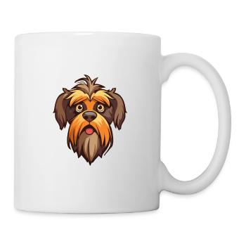 Griffon Belge Chien Race Cartoon Kawaii Illustrat - Mug blanc - blanc - Droite