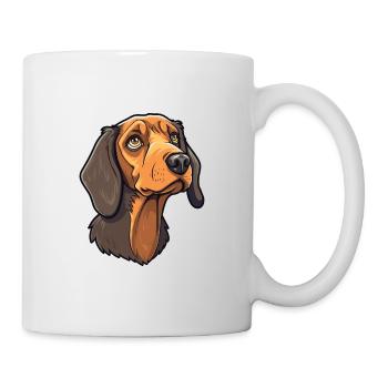 Auvergne Pointing Dog Breed Cartoon Kawaii Illustr - Mug - white - Right