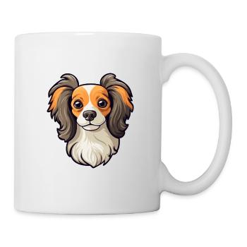 Continental Toy Spaniel Chien Race Cartoon Kawaii I - Mug blanc - blanc - Droite