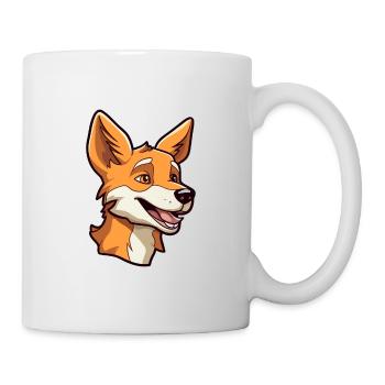 Dingo Hunderasse Cartoon Kawaii Illustration - Tasse - Weiß - Rechts