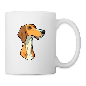 Chien de chasse crétois race de chien Cartoon Kawaii Illustration - Mug blanc - blanc - Droite