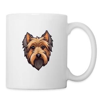 Australian Silky Terrier Dog Breed Cartoon Kawaii - Mug - white - Right
