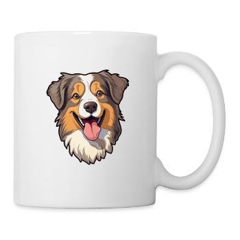 Berger australien chien race Cartoon Kawaii Illus - Mug blanc - blanc - Droite