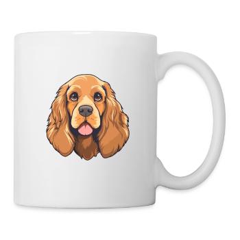 American Cocker Spaniel chien race Cartoon Kawaii I - Mug blanc - blanc - Droite