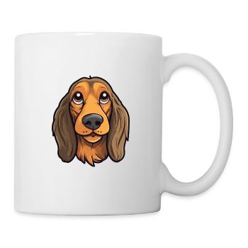 Alpen Dachsbracke Hunderasse Cartoon Kawaii Illust - Tasse - Weiß - Rechts