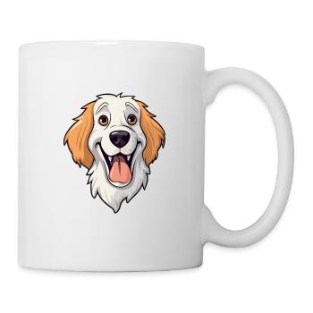 Akbash Hunderasse Cartoon Kawaii Illustration - Tasse - Weiß - Rechts