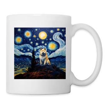 Akita Inu Nuit étoilée - Mug blanc - blanc - Droite
