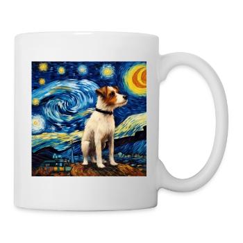 Jack Russell Terrier Sternennacht - Tasse - Weiß - Rechts