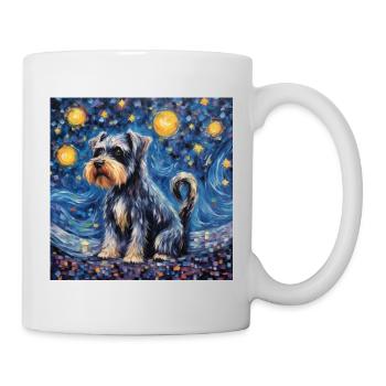 Zwergschnauzer Sternennacht - Tasse - Weiß - Rechts