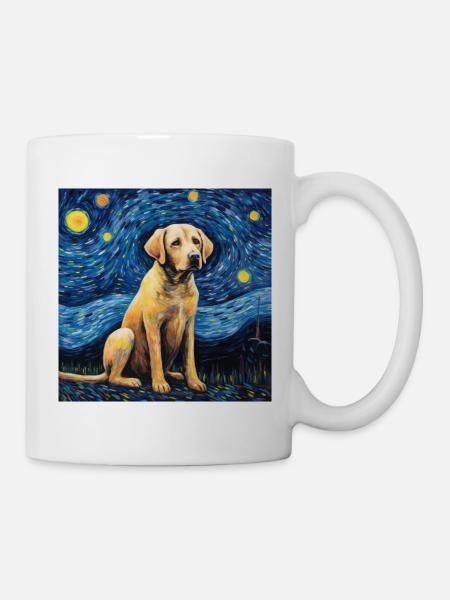 Labrador Sternennacht - Tasse - Weiß
