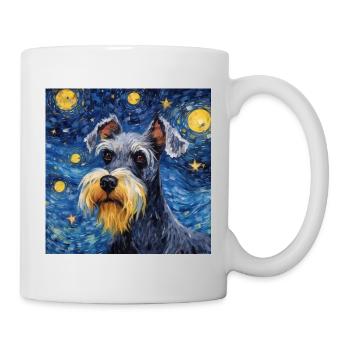 Zwergschnauzer Sternennacht - Tasse - Weiß - Rechts