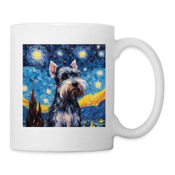 Zwergschnauzer Sternennacht - Tasse - Weiß - Rechts