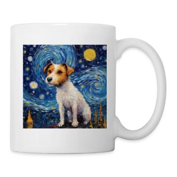 Jack Russell Terrier Sternennacht - Tasse - Weiß - Rechts