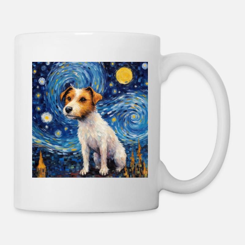Jack Russell Terrier Sternennacht - Tasse - Weiß